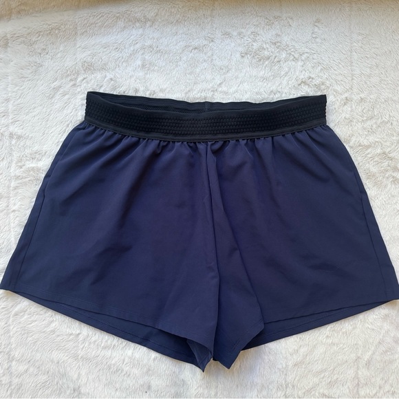 Ralph Lauren Navy Blue Shorts with Black Waistband - Picture 3 of 5